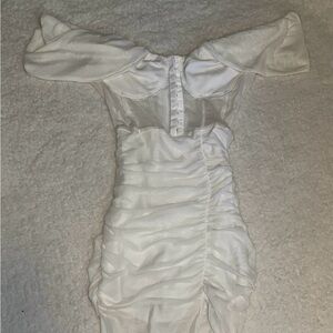 Floor Length Dress with Sheer Bottom